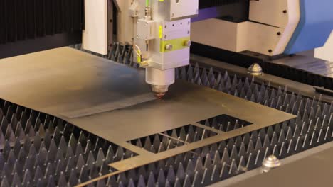 laser cutting machine in action