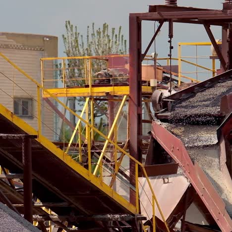 close up of quarry equipment