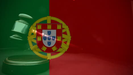 digital animation of portugal flag 4k