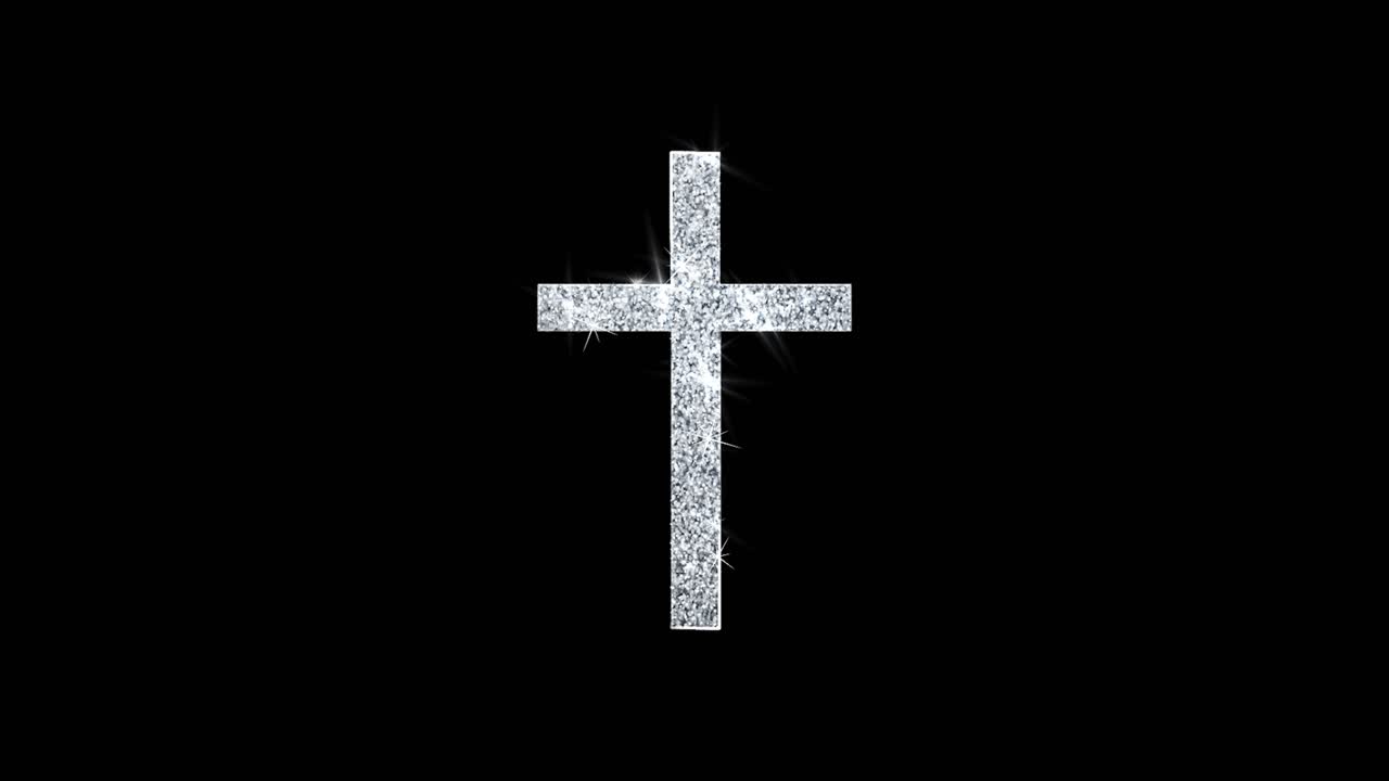 Glittering Silver Cross