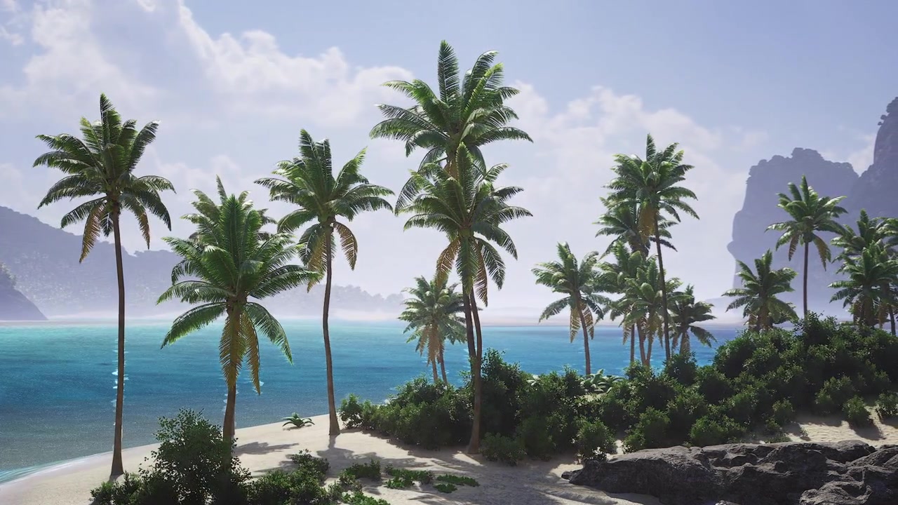 Vista tempestosa di Mauritius: la tempesta scatena la sua furia sulla costa tropicale