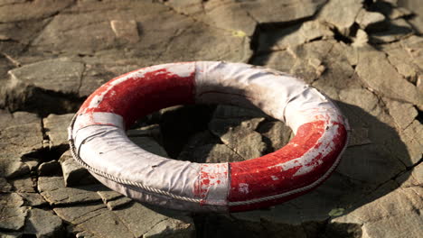 very-old-abandoned-Grungy-Lifebuoy