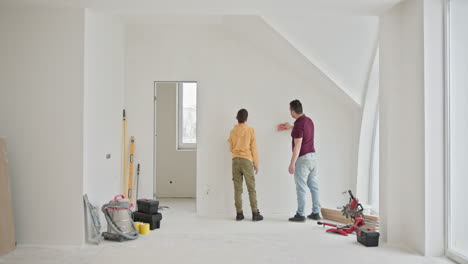 renovation work on an empty room