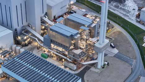 enfinium ferrybridge uk decarbonisation power stations drone,aerial evening dusk