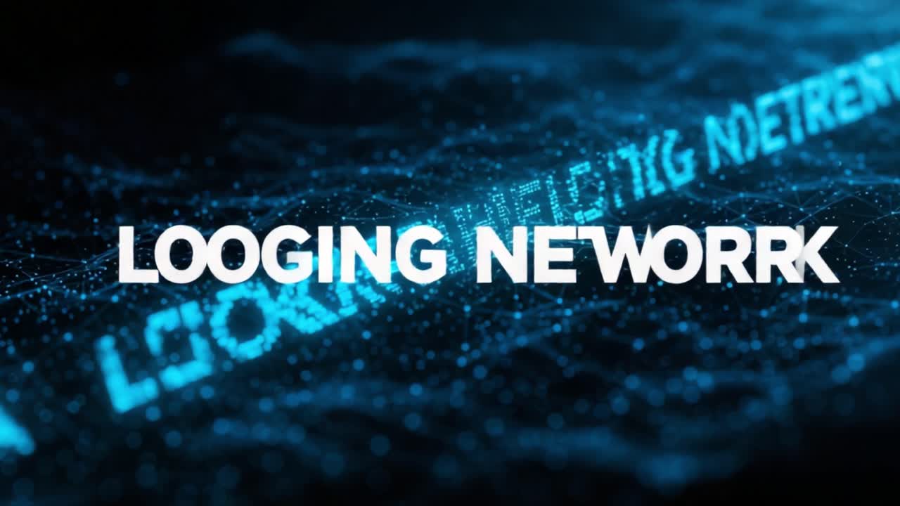 Visual Representation of Digital Network Data with Glowing Text Effects in a Futuristic Setting, Signifying Advanced Data Analytics and Connectivity