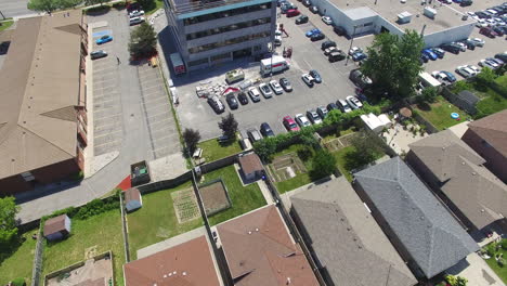 incredible aerial view of a large building and city street