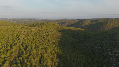 drone capturando la belleza de un majestuoso valle de montaña en la hora dorada del amanecer