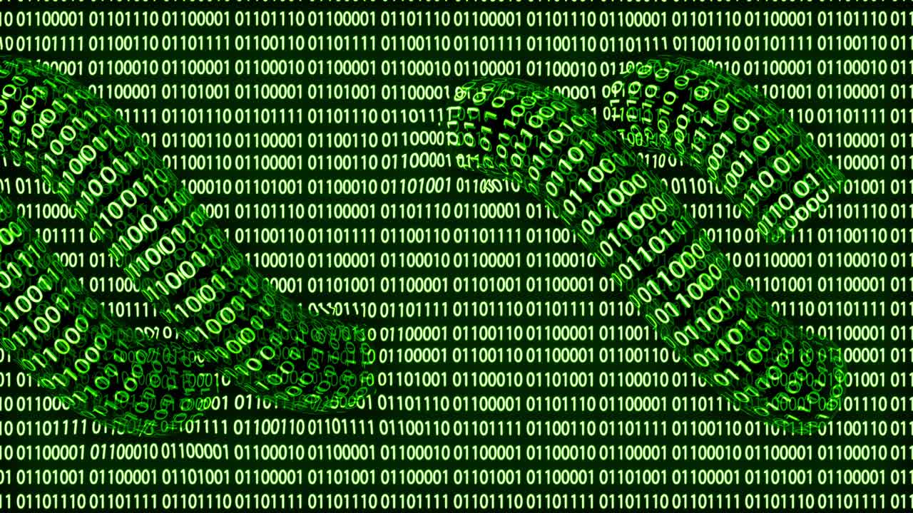 Abstract technology 3d background with binary code