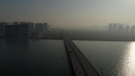 an early morning foggy highway, sangjoo, korea