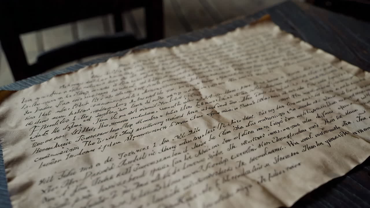 Medieval Castle Kitchen and Historical Document