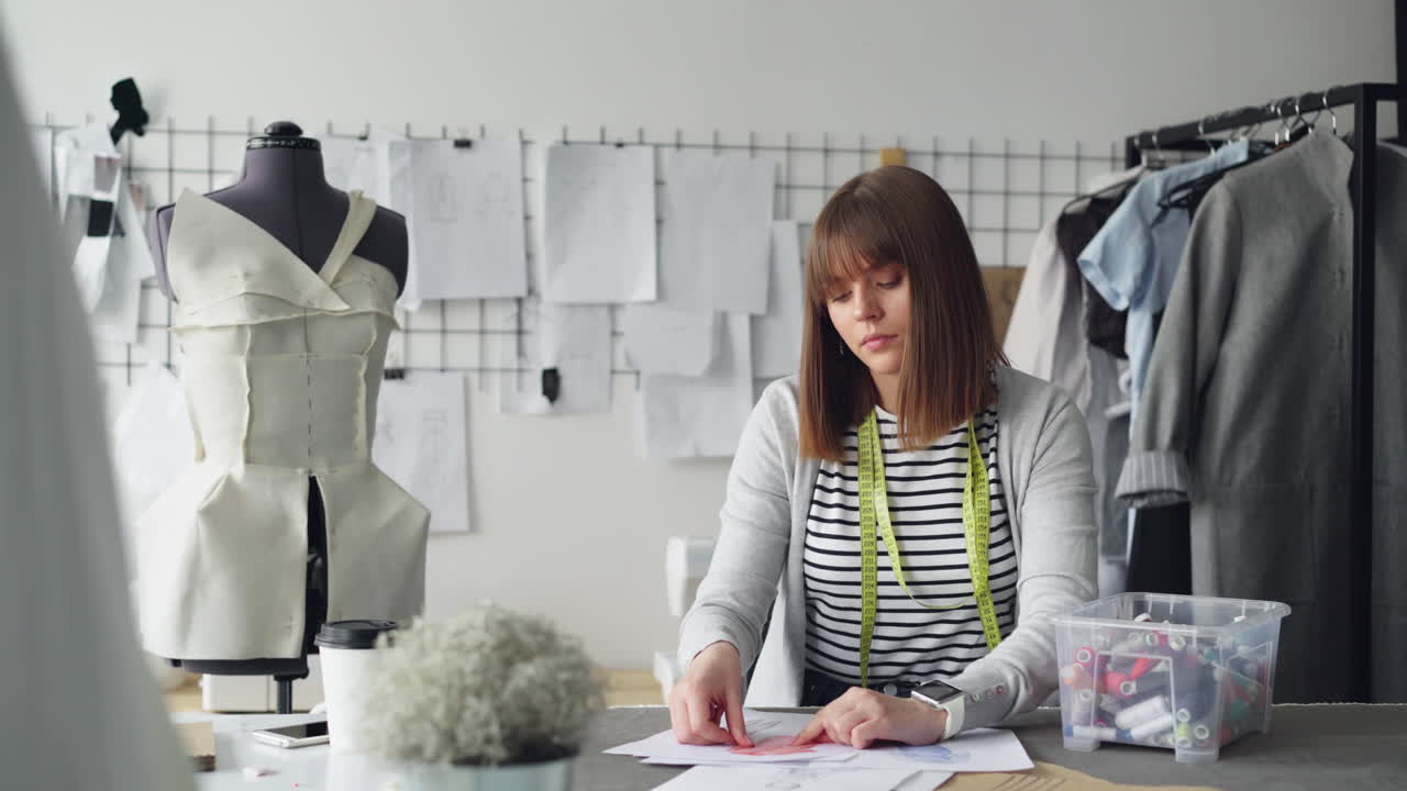 diseñador de moda en el trabajo