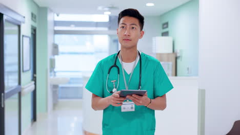 Doctor,-man-and-tablet-for-hospital-service