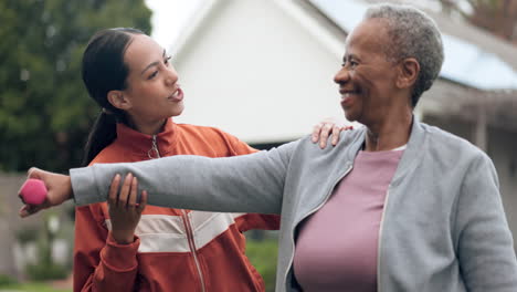 Fitness,-exercise-and-a-coach-with-an-elderly