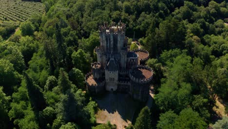 Old-castle-among-greenery-forest-in-summer