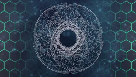 vídeo del procesamiento de datos y la red de conexiones sobre un fondo oscuro