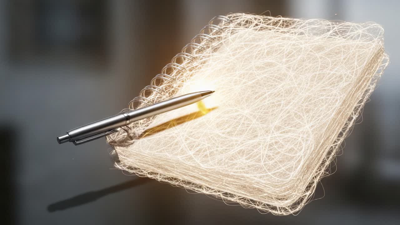 Exploring the Transformation of a Notebook and Pen Through Light Trails: Visualizing Creative Process and Artistic Expression in Two Frames