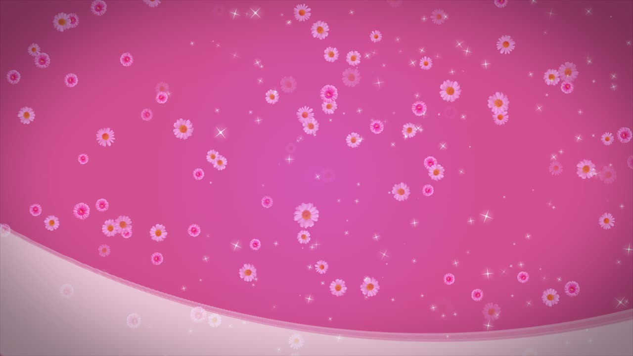 Pink Daisy Background with Sparkle