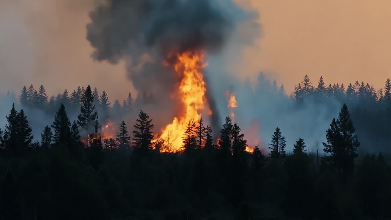 Un Violento Incendio Boschivo