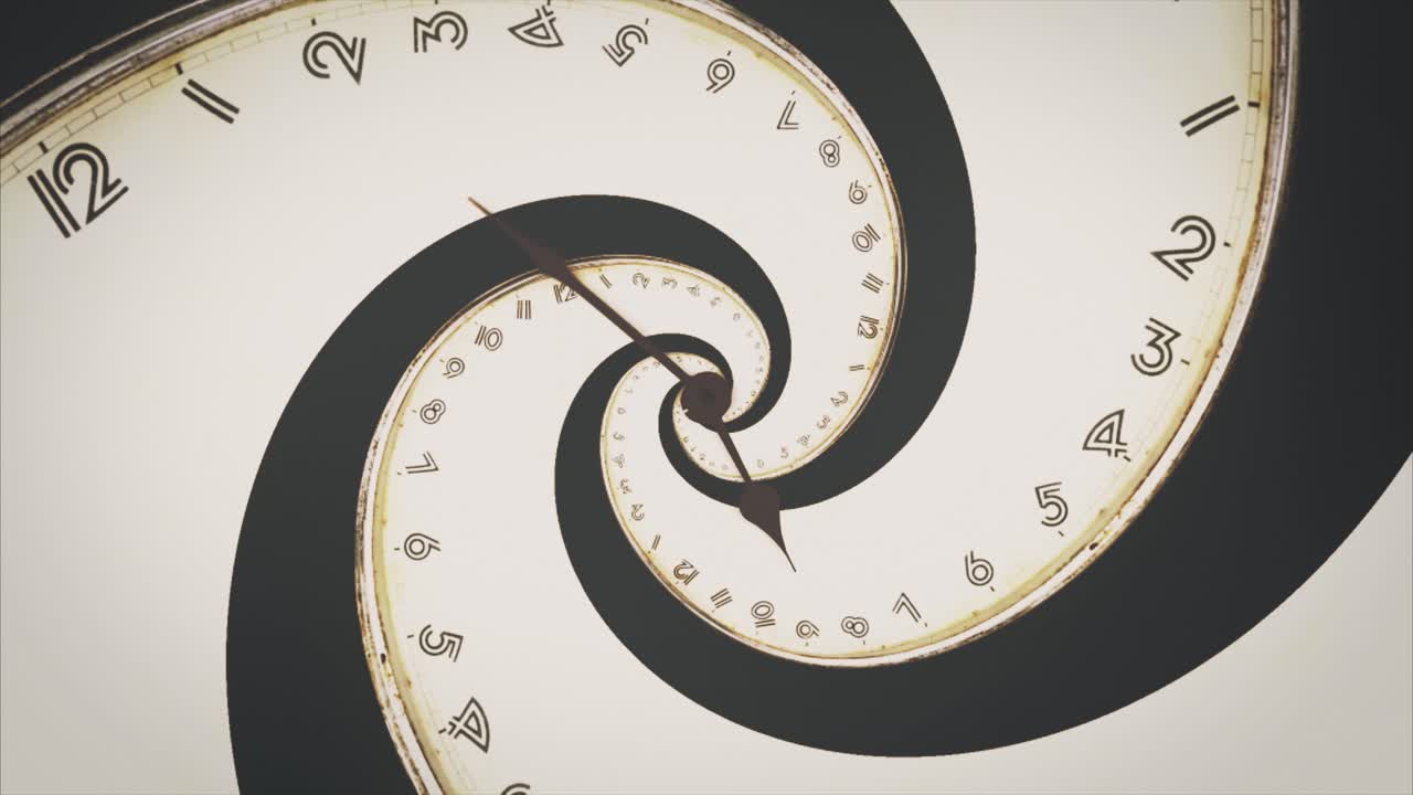 휘어진 시간 시계