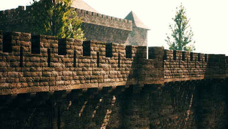 old-castle-walls-at-the-sunset