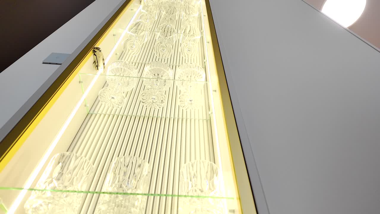 poste dorado iluminado para copas de vino y whisky