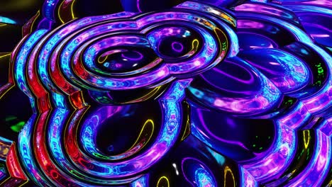 patrón líquido como ondas en movimiento en bucle. 3d elegante abstracto iridescente bg de superficie ondulada como vidrio líquido brillante con arco iris hermosos colores de gradiente. 4k animado fluido colorido de moda.