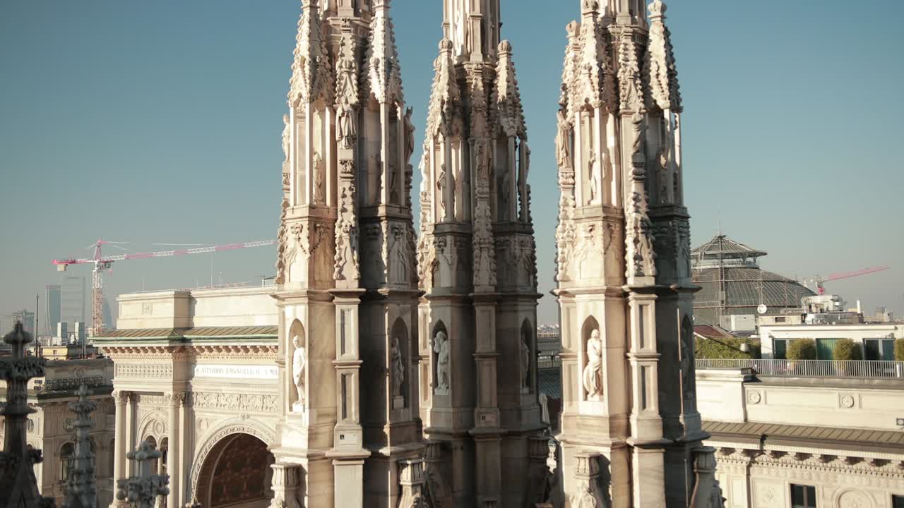 Sculptures saints and martyrs decorating the Cathedral Milan Duomo di Milano