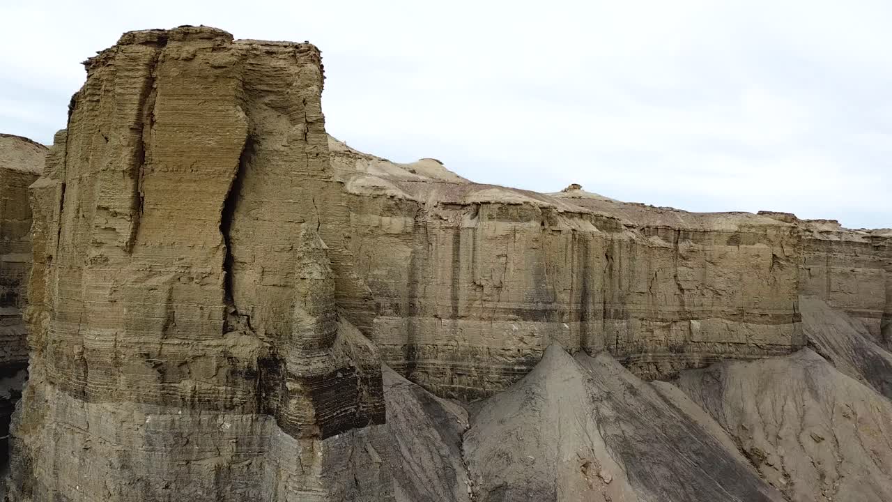Factory Butte, Utah Desert, USA. Drone Aerial View of Unique Rock Formation
