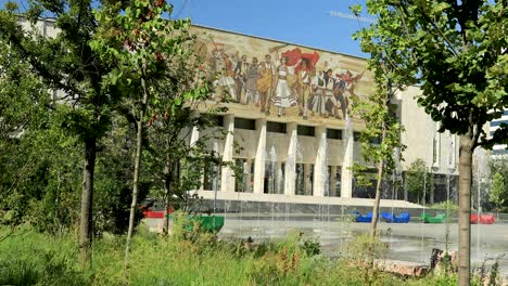 The-museum-located-in-Tirana,-Albania