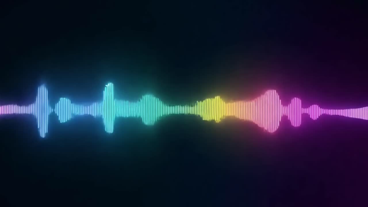 Colorful sound wave visualization