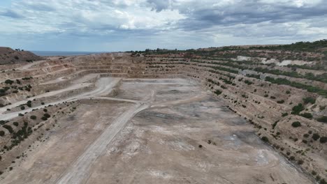 Drone-flying-along-an-old-quarry-in-South-Australia