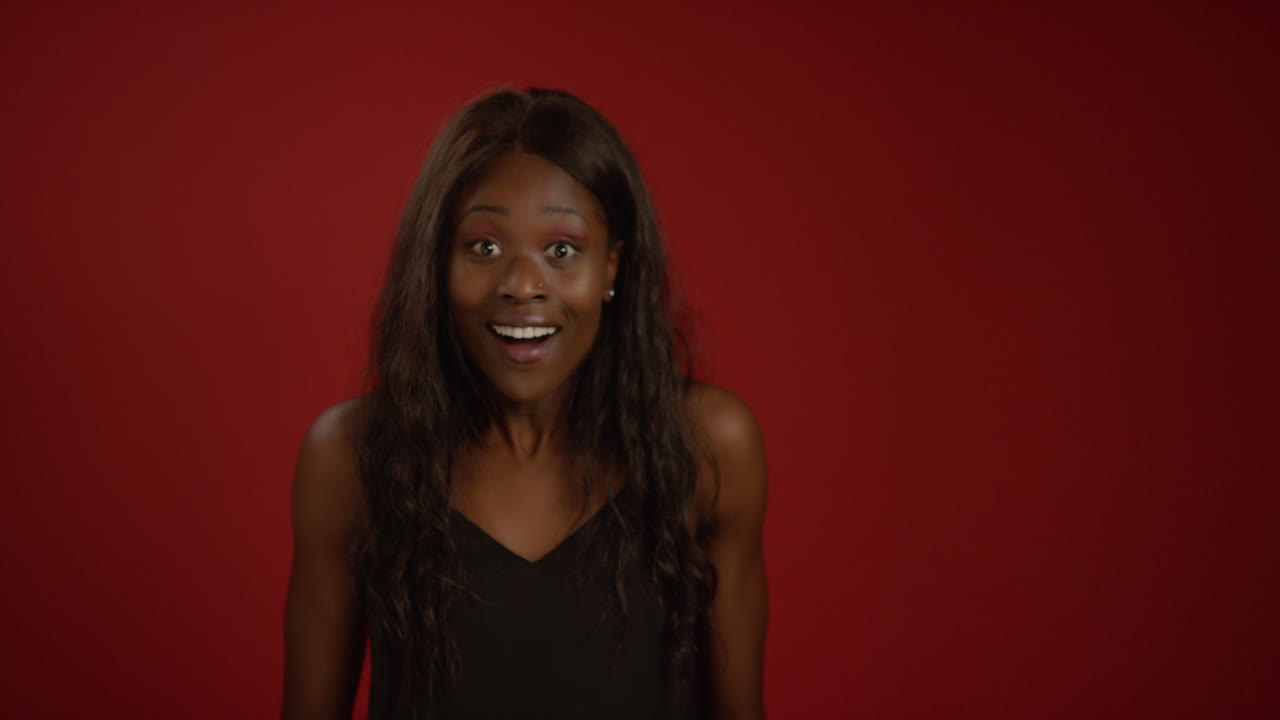 Young Woman Surprised Reaction