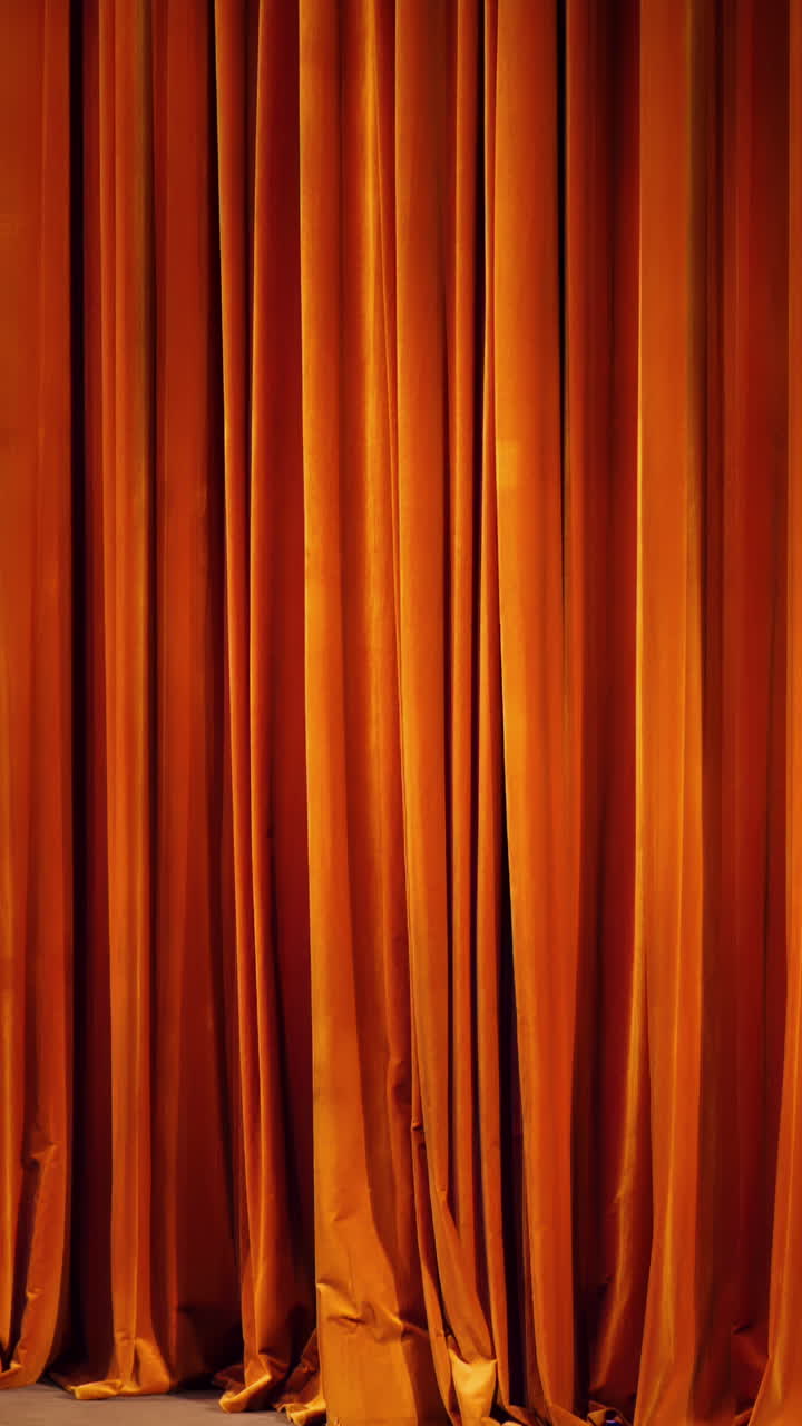 cortinas de terciopelo naranja para el teatro
