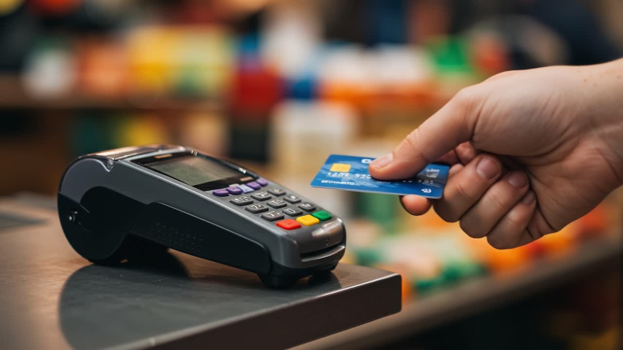 pago con tarjeta de crédito en un punto de venta