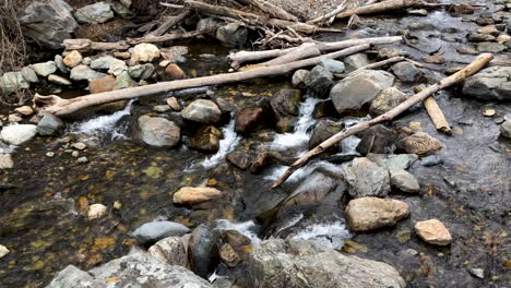 Looking-down-onto-running-stream-water