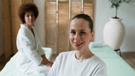 two women in a massage room