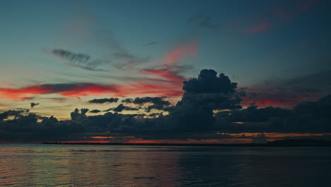 dramatic sunset over water