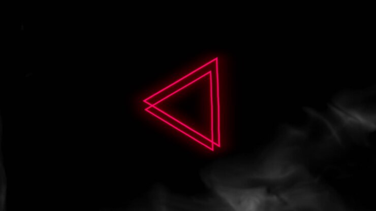 Abstract red geometric triangles