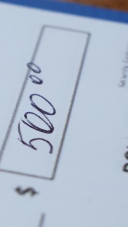 writing a check for a cash amount