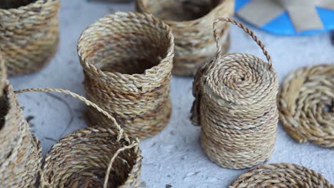 basketry from banana fiber weaved basket traditional basket making