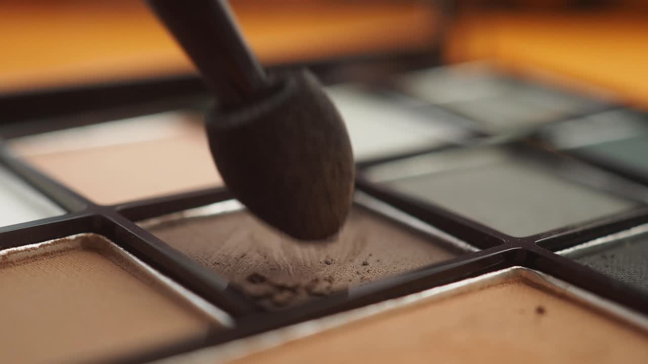 Applying Eyeshadow with Brush