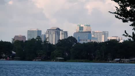 clouds passing over the city of orlando florida