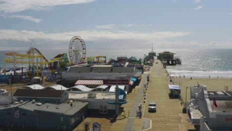 Aerial-Of-Abandoned-Closed-Santa-Monica-Pier-During-Covid19-Corona-Virus-Outbreak-Epidemic-5