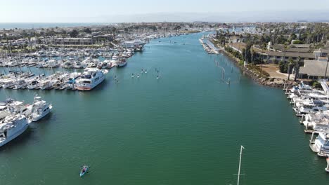 harbor aerial on beautiful sunny day