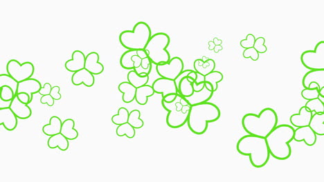 animation saint patricks day with motion green shamrocks 16