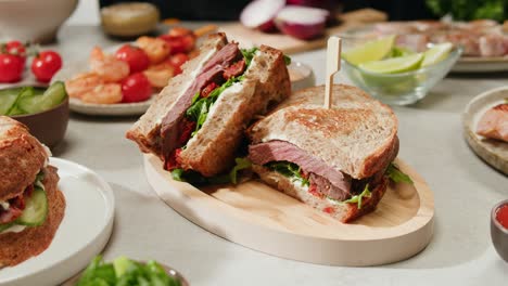 preparing a delicious beef sandwich