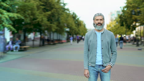 older man on city street