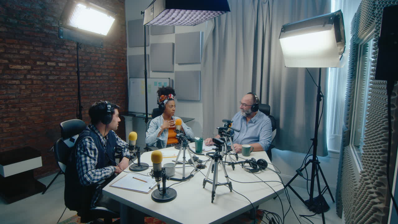 Podcast Recording in a Studio