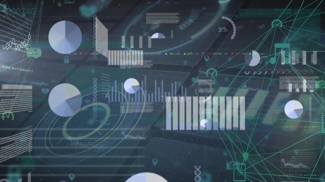 Digital Data Visualization and Financial Market Analytics Interface
