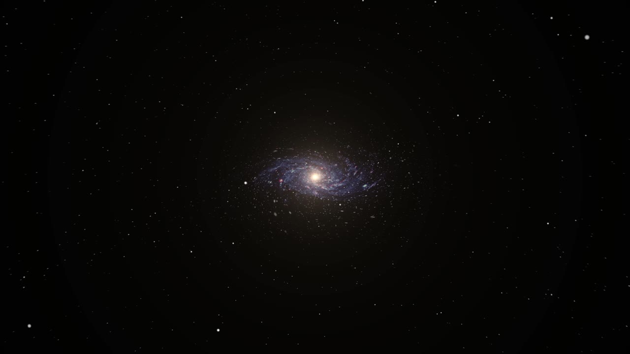 4k 우주 우주, 움직이는 나선형 은하